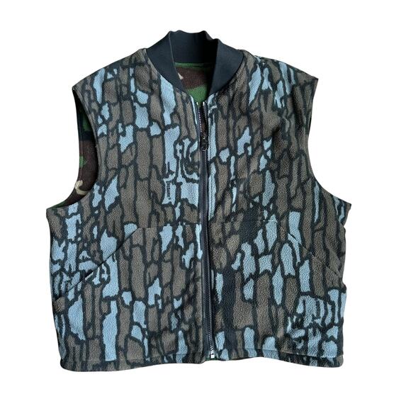 Vintage 90s Cabela's Trebark Reversible Camo Vest Mens XL - Picture 2 of 4